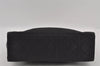 Authentic Christian Dior Lady Dior Cannage Nylon Enamel Hand Bag Black 2772I