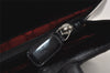 Authentic Christian Dior Lady Dior Cannage Nylon Enamel Hand Bag Black 2772I