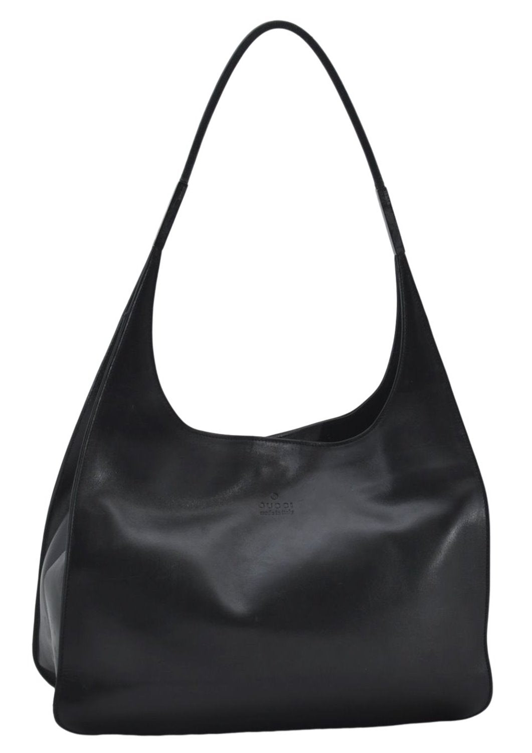 Authentic GUCCI Vintage Shoulder Hand Bag Purse Leather 0013167 Black 2773E