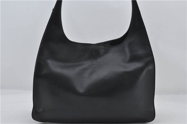 Authentic GUCCI Vintage Shoulder Hand Bag Purse Leather 0013167 Black 2773E
