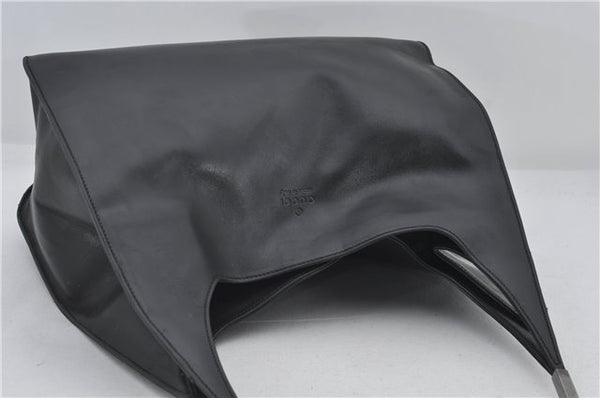 Authentic GUCCI Vintage Shoulder Hand Bag Purse Leather 0013167 Black 2773E