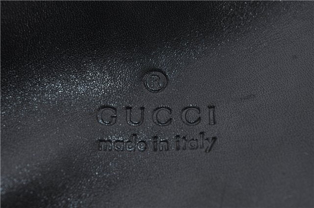 Authentic GUCCI Vintage Shoulder Hand Bag Purse Leather 0013167 Black 2773E