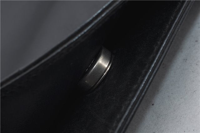 Authentic GUCCI Vintage Shoulder Hand Bag Purse Leather 0013167 Black 2773E