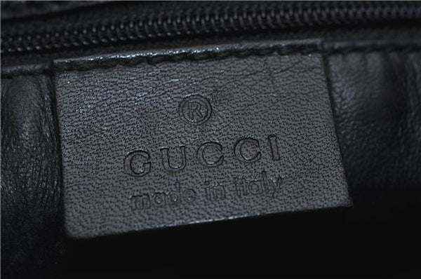 Authentic GUCCI Vintage Shoulder Hand Bag Purse Leather 0013167 Black 2773E