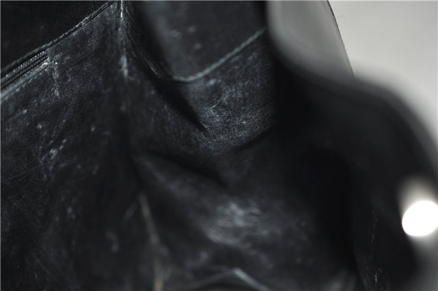 Authentic GUCCI Vintage Shoulder Hand Bag Purse Leather 0013167 Black 2773E