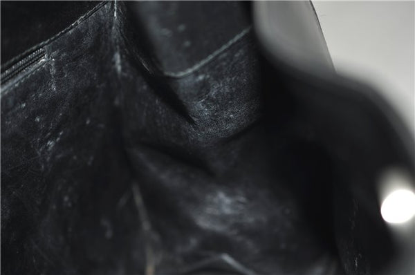 Authentic GUCCI Vintage Shoulder Hand Bag Purse Leather 0013167 Black 2773E