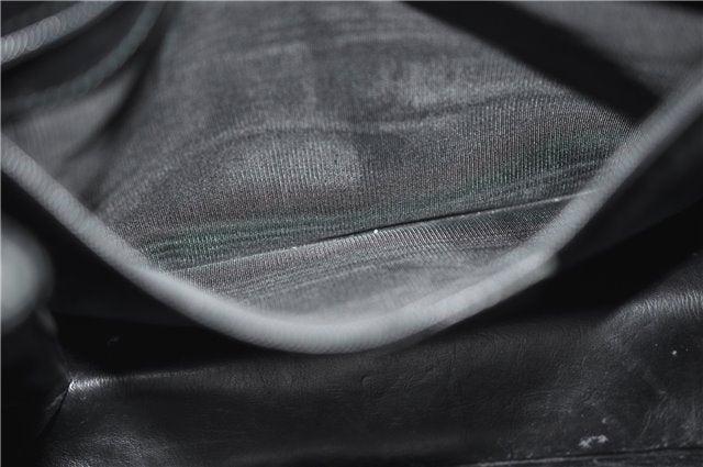 Authentic GUCCI Vintage Shoulder Hand Bag Purse Leather 0013167 Black 2773E