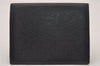 Auth Louis Vuitton Taiga Enveloppe Cartes de Visite Card Case M30922 Black 2773I
