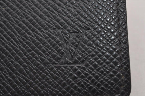 Auth Louis Vuitton Taiga Enveloppe Cartes de Visite Card Case M30922 Black 2773I