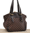 Authentic Louis Vuitton Damier Verona MM Shoulder Boston Bag N41118 LV 2774D