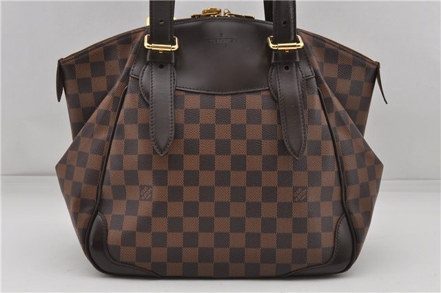 Authentic Louis Vuitton Damier Verona MM Shoulder Boston Bag N41118 LV 2774D