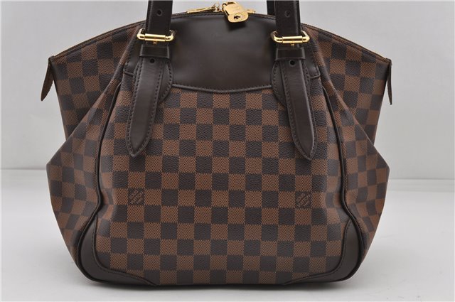 Authentic Louis Vuitton Damier Verona MM Shoulder Boston Bag N41118 LV 2774D