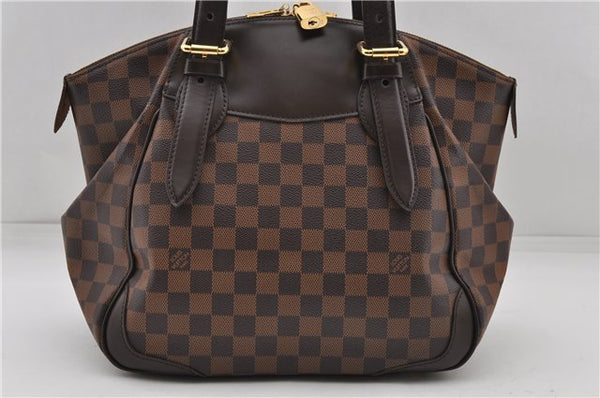 Authentic Louis Vuitton Damier Verona MM Shoulder Boston Bag N41118 LV 2774D