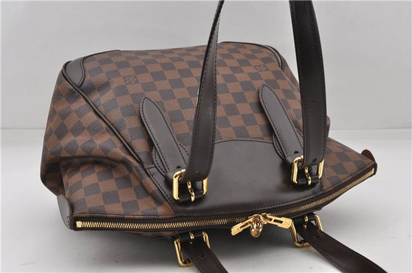Authentic Louis Vuitton Damier Verona MM Shoulder Boston Bag N41118 LV 2774D