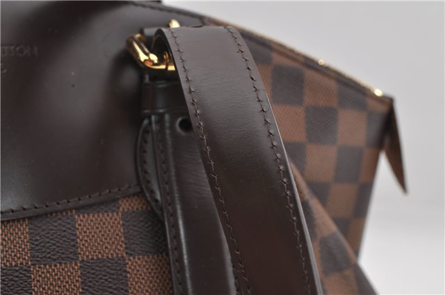 Authentic Louis Vuitton Damier Verona MM Shoulder Boston Bag N41118 LV 2774D