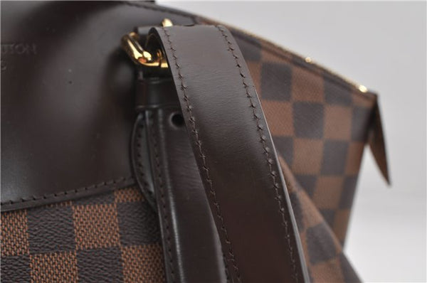 Authentic Louis Vuitton Damier Verona MM Shoulder Boston Bag N41118 LV 2774D