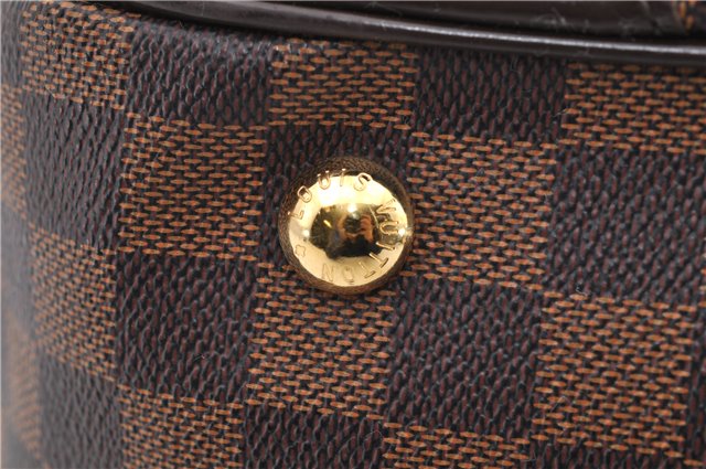 Authentic Louis Vuitton Damier Verona MM Shoulder Boston Bag N41118 LV 2774D