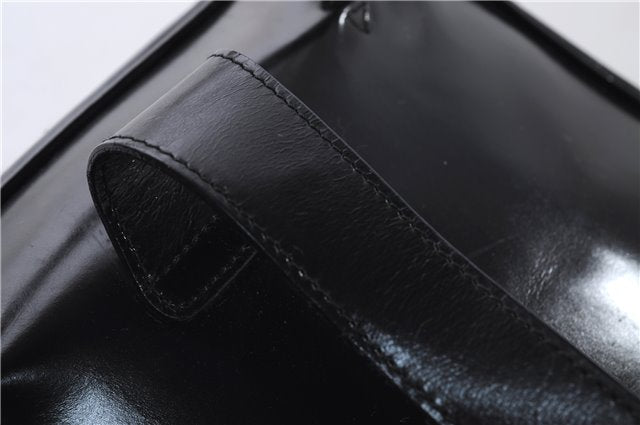 Authentic GUCCI Bamboo Vintage Shoulder Hand Bag Nylon Leather Black 2774E