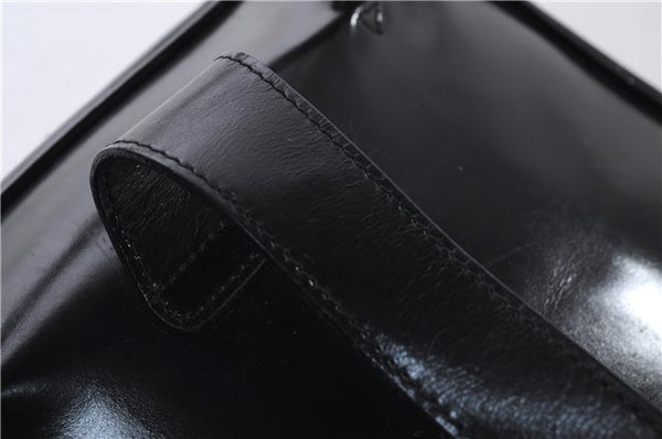 Authentic GUCCI Bamboo Vintage Shoulder Hand Bag Nylon Leather Black 2774E