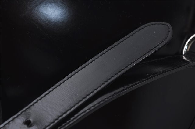 Authentic GUCCI Bamboo Vintage Shoulder Hand Bag Nylon Leather Black 2774E