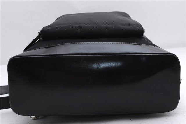 Authentic GUCCI Bamboo Vintage Shoulder Hand Bag Nylon Leather Black 2774E