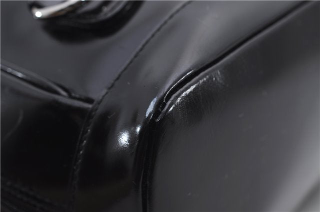 Authentic GUCCI Bamboo Vintage Shoulder Hand Bag Nylon Leather Black 2774E