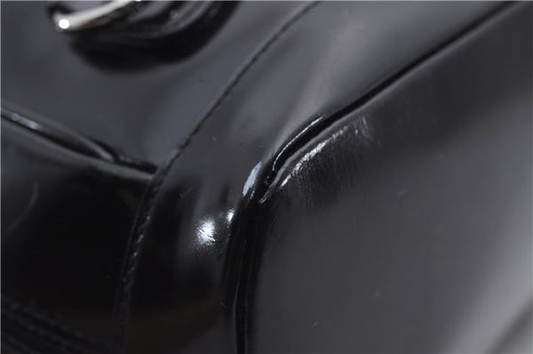 Authentic GUCCI Bamboo Vintage Shoulder Hand Bag Nylon Leather Black 2774E