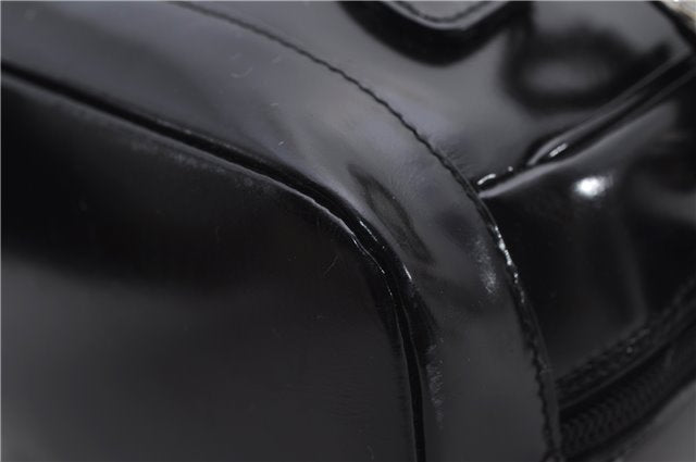 Authentic GUCCI Bamboo Vintage Shoulder Hand Bag Nylon Leather Black 2774E