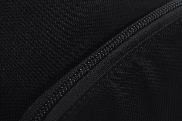 Authentic GUCCI Bamboo Vintage Shoulder Hand Bag Nylon Leather Black 2774E