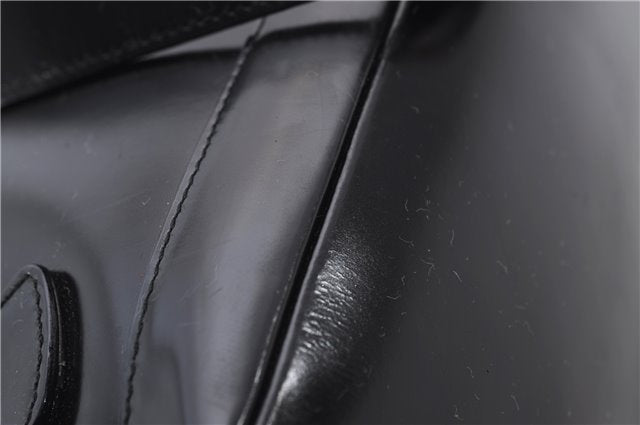 Authentic GUCCI Bamboo Vintage Shoulder Hand Bag Nylon Leather Black 2774E