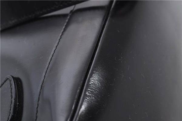 Authentic GUCCI Bamboo Vintage Shoulder Hand Bag Nylon Leather Black 2774E