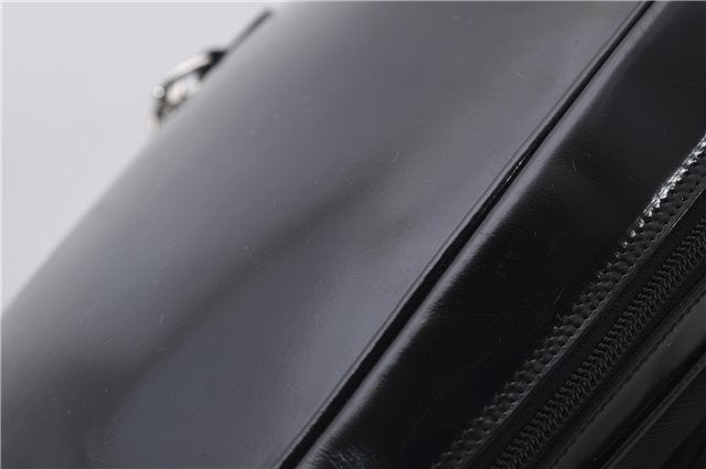 Authentic GUCCI Bamboo Vintage Shoulder Hand Bag Nylon Leather Black 2774E