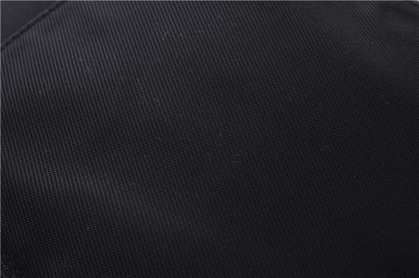 Authentic GUCCI Bamboo Vintage Shoulder Hand Bag Nylon Leather Black 2774E