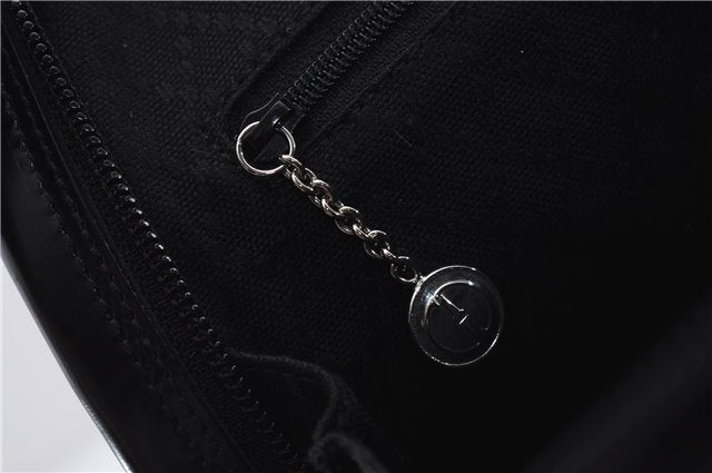 Authentic GUCCI Bamboo Vintage Shoulder Hand Bag Nylon Leather Black 2774E