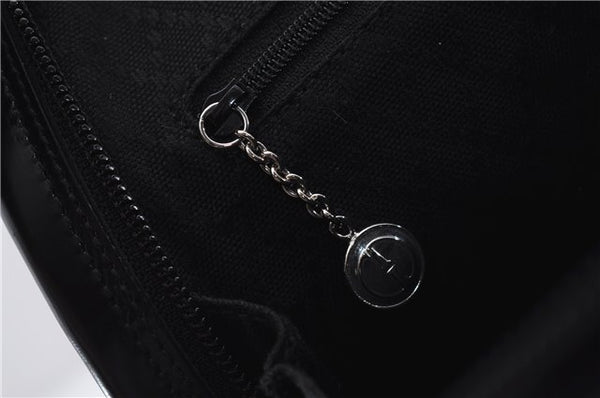 Authentic GUCCI Bamboo Vintage Shoulder Hand Bag Nylon Leather Black 2774E