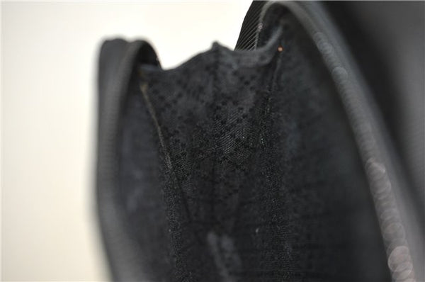 Authentic GUCCI Bamboo Vintage Shoulder Hand Bag Nylon Leather Black 2774E