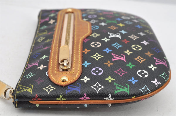 Auth Louis Vuitton Monogram Multicolor Pochette GM Pouch Black M60030 LV 2774I