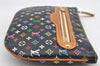 Auth Louis Vuitton Monogram Multicolor Pochette GM Pouch Black M60030 LV 2774I