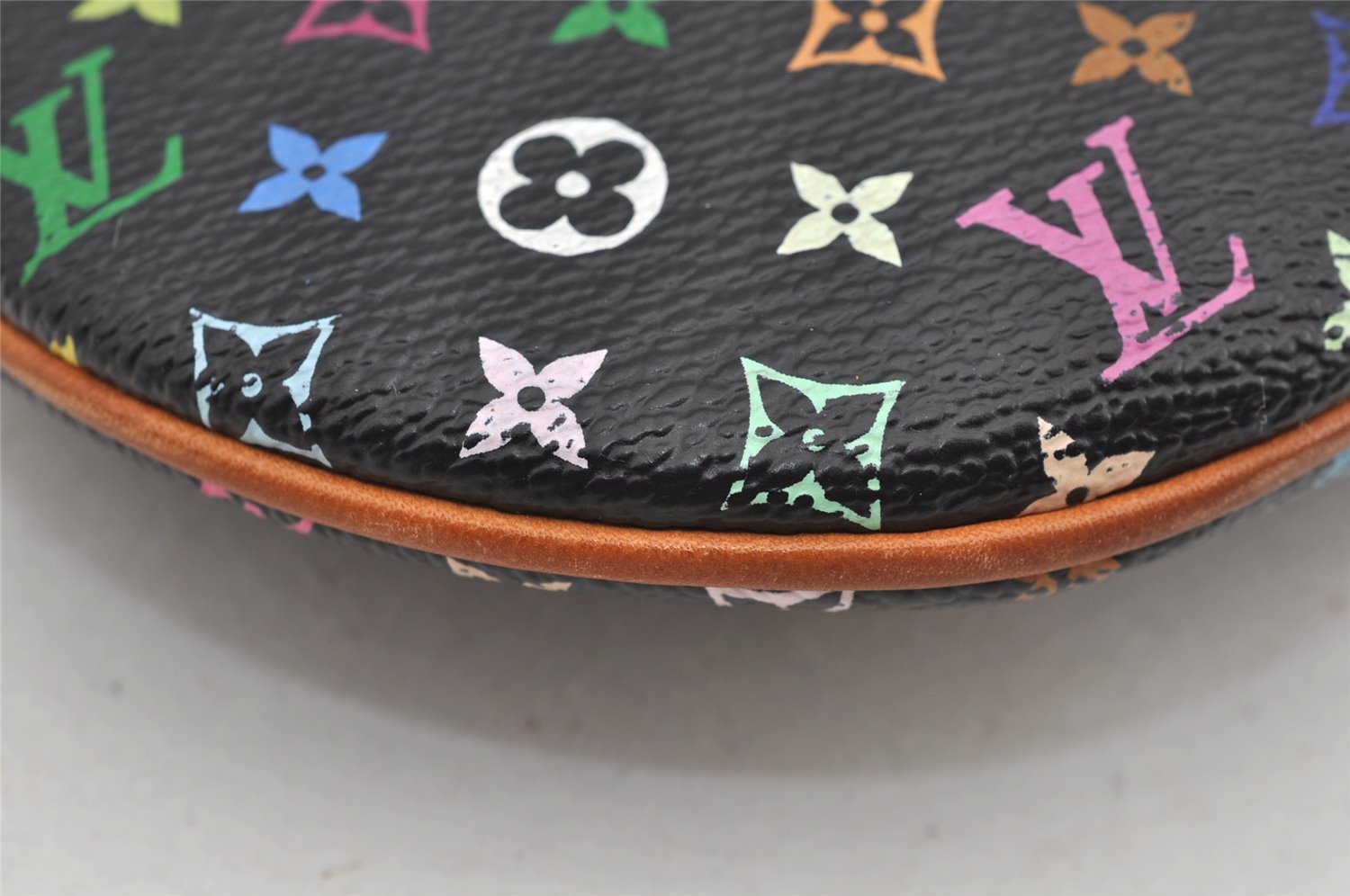 Auth Louis Vuitton Monogram Multicolor Pochette GM Pouch Black M60030 LV 2774I