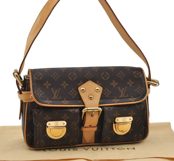 Authentic Louis Vuitton Monogram Hudson PM Shoulder Bag M40027 LV 2775D