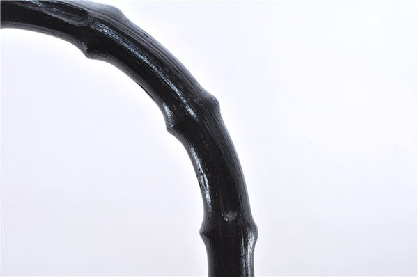 Authentic GUCCI Bamboo 2Way Shoulder Tote Bag Leather 0021034 Black 2775E