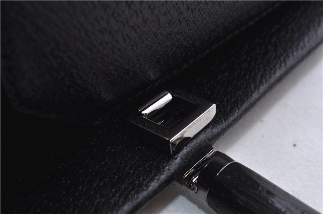 Authentic GUCCI Bamboo 2Way Shoulder Tote Bag Leather 0021034 Black 2775E