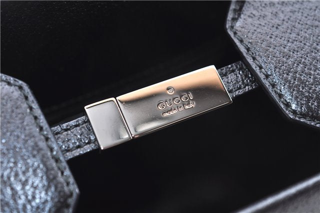 Authentic GUCCI Bamboo 2Way Shoulder Tote Bag Leather 0021034 Black 2775E