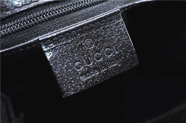 Authentic GUCCI Bamboo 2Way Shoulder Tote Bag Leather 0021034 Black 2775E