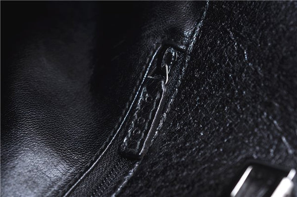 Authentic GUCCI Bamboo 2Way Shoulder Tote Bag Leather 0021034 Black 2775E