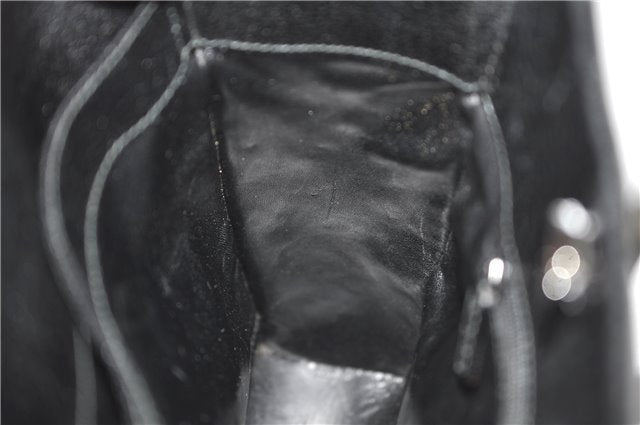 Authentic GUCCI Bamboo 2Way Shoulder Tote Bag Leather 0021034 Black 2775E