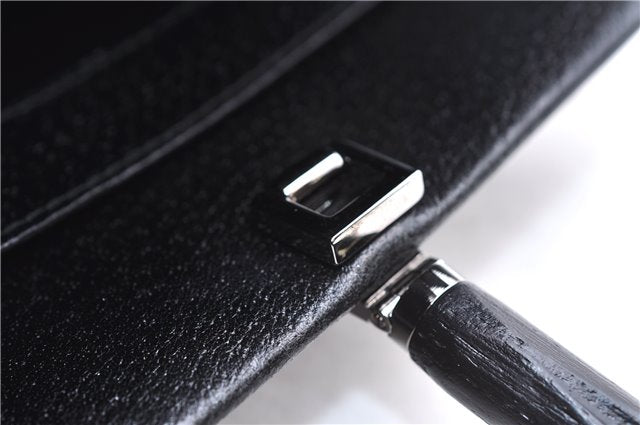 Authentic GUCCI Bamboo 2Way Shoulder Tote Bag Leather 0021034 Black 2775E