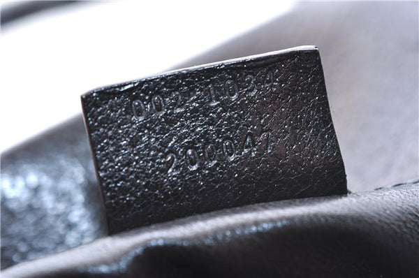 Authentic GUCCI Bamboo 2Way Shoulder Tote Bag Leather 0021034 Black 2775E