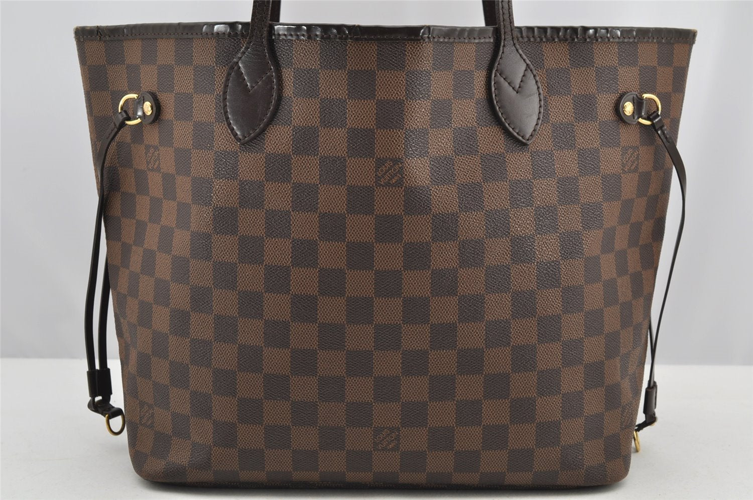 Authentic Louis Vuitton Damier Neverfull MM Shoulder Tote Bag N51105 LV 2775I