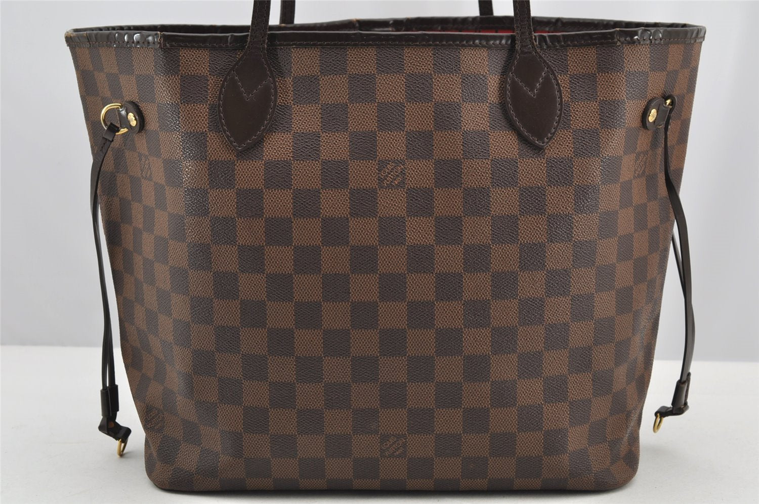 Authentic Louis Vuitton Damier Neverfull MM Shoulder Tote Bag N51105 LV 2775I